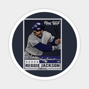 Reggie Jackson New York Y Throwback Card Magnet